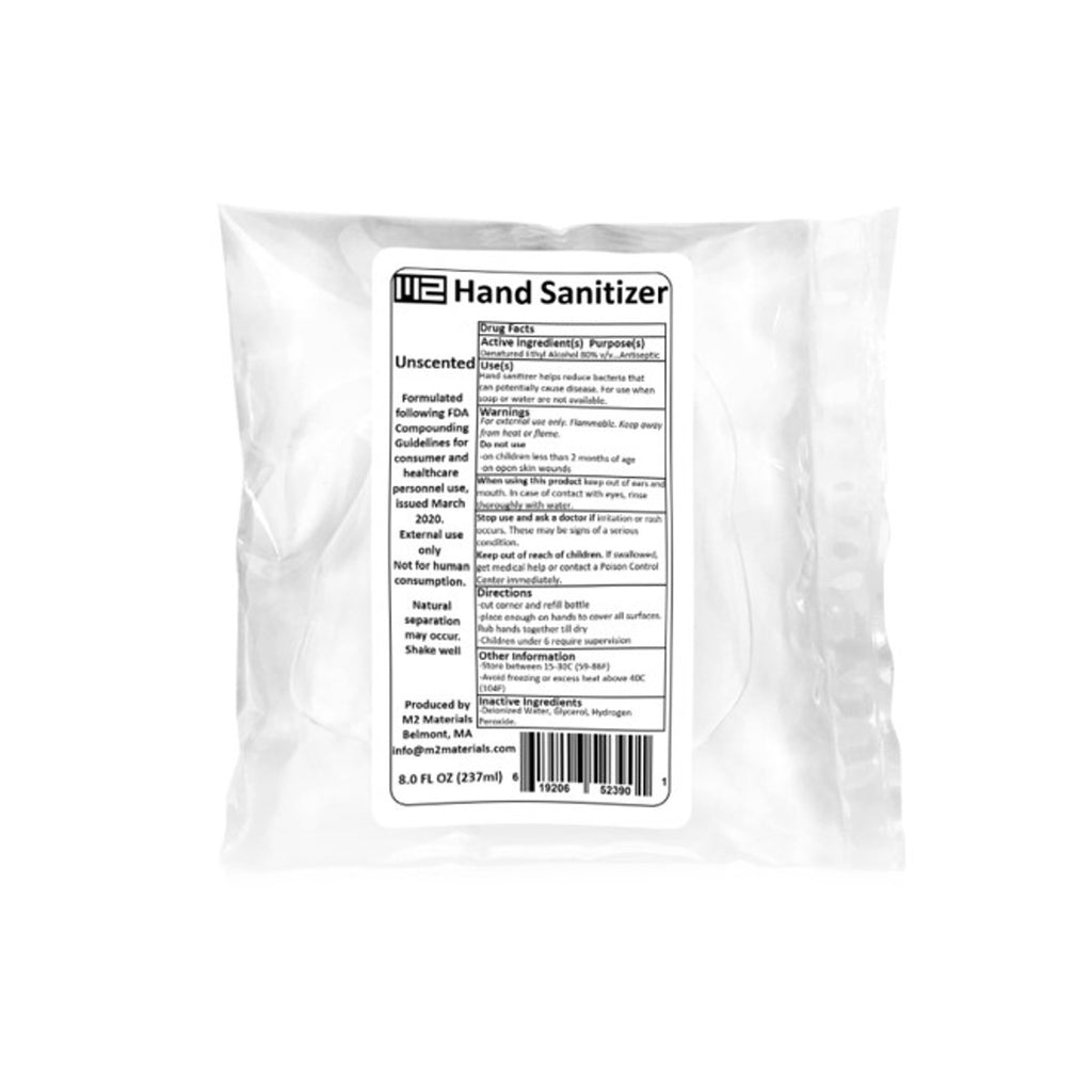 M2 Hand Sanitizer Wash-Less High Alcohol FDA Formulated - M2Materials